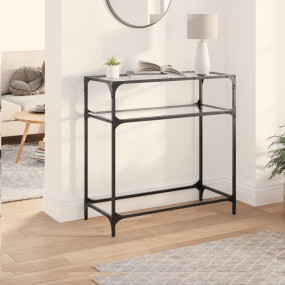 Console Table Transparent glass Glass Medium Modern