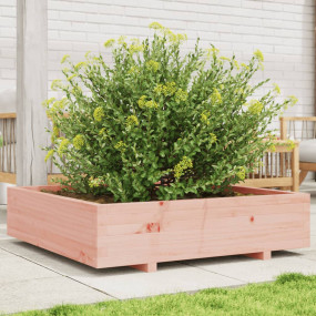 Garden Planter Natural Wood Solid douglas wood 39.4x39....