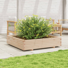 Garden Planter Natural Wood Solid Pine Wood Large Durab...