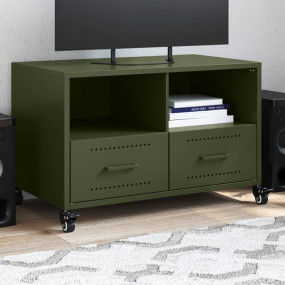 TV Cabinet Olive Green Cold-rolled steel Medium TV Cabi...