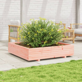 Garden Planter Natural Wood Solid Douglas Wood Large