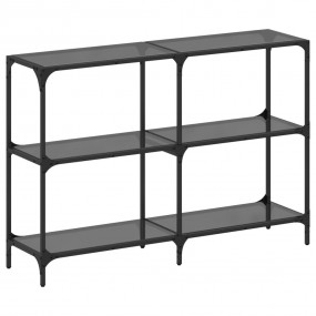 Console Table Black, Transparent Steel, Glass Medium Si...