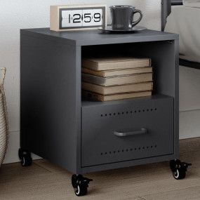 Bedside Cabinet Anthracite Cold-rolled steel Medium
