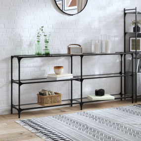 Console Table Clear glass, Stainless Steel