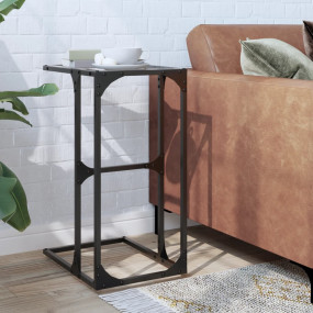 Side Table Clear glass and steel Steel and clear glass ...