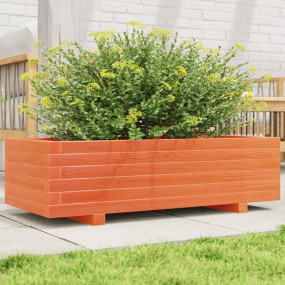 Garden Planter Wax Brown Solid Pine Wood Large Decorati...