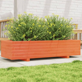 Garden Planter Wax brown Solid pinewood 43.3 x 15.7 x 1...