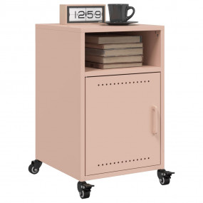 Bedside Cabinet Set of 2 Pink Cold-rolled steel Small