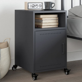 Bedside Cabinet Anthracite Cold-rolled steel Bedside Ca...