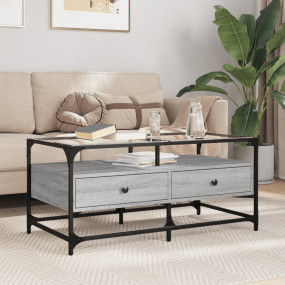 Coffee Table Grey Sonoma Engineered wood, Steel, Glass ...