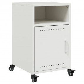 Bedside Cabinet White Cold-rolled Steel 14.2 x 15.4 x 2...