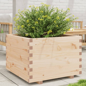 Garden Planter Natural Pine Solid Pinewood