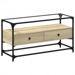 TV Cabinet Sonoma Oak Engineered Wood Medium Stylish TV...