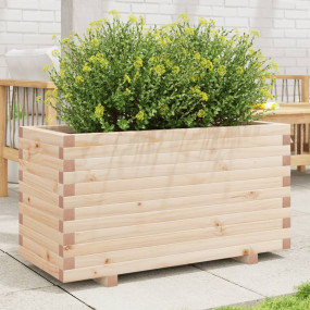 Garden Planter Natural wood color Solid pinewood Medium...