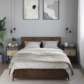 Bedside Cabinet Set of 2 Sonoma oak Engineered wood, st...