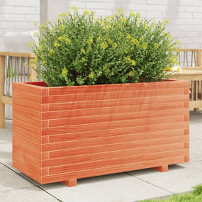 Garden Planter Wax Brown Solid Pine Wood Large Decorati...