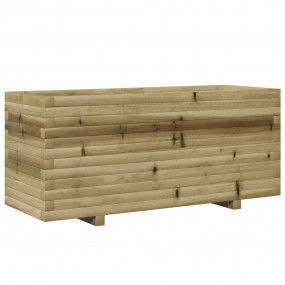 Garden Planter Brown Impregnated solid pinewood Medium ...
