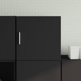 Wall Cabinet Black Engineered Wood Medium Wall Cabinet ...