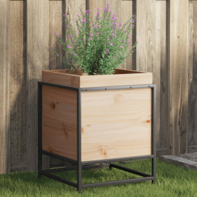 Garden Planter Natural wood Solid pine wood, steel Medi...