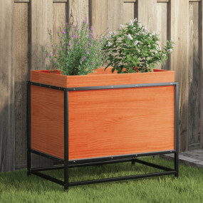 Garden Planter Wax brown Solid pine wood 23.6x15.7x19.7...