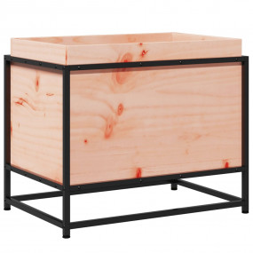 Garden Planter Natural wood and steel Solid Douglas woo...