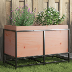 Garden Planter Brown Solid Douglas wood, steel 31.5x15....
