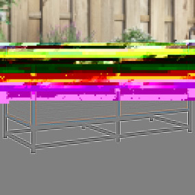 Garden Planter Wax Brown Solid Pine Wood, Steel