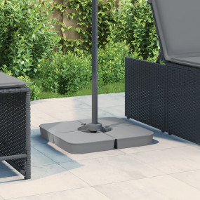Parasol Base Set Light Gray Polypropylene Large Detacha...