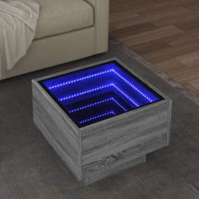 Side Table Grey Sonoma Engineered Wood, Glass 15.7 x 15...