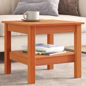 Coffee Table Wax Brown Solid Pine Wood Small Coffee Tab...