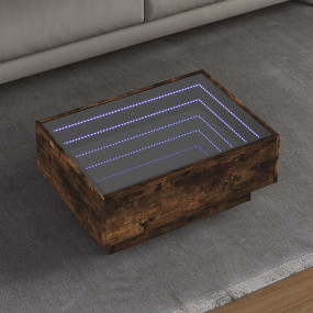 Coffee Table Smoked Oak Engineered wood, glass Medium