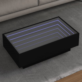 Coffee Table Black Engineered wood, Glass Medium Coffee...