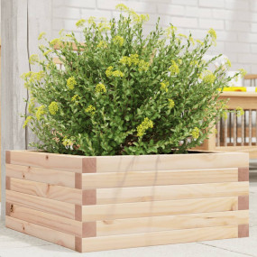 Garden Planter Brown Solid Pine Wood 19.7 x 19.7 in Dur...