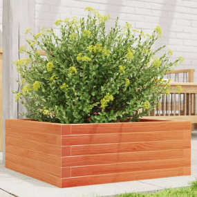 Garden Planter Wax Brown Solid Pine Wood Medium Garden ...
