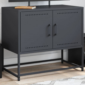 TV Cabinet Anthracite Steel Medium TV Cabinet Rectangul...