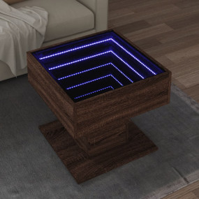 Coffee Table Brown Oak Engineered wood, glass Medium Co...