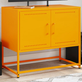 TV Cabinet Mustard Yellow Steel Standard TV Cabinet Rec...