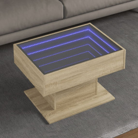 Coffee Table Sonoma oak Engineered wood, glass Medium