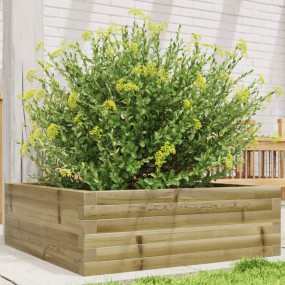 Garden Planter Natural Wood Impregnated pinewood Medium