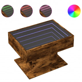 Coffee Table Smoked Oak Engineered wood, Glass