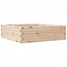 Garden Planter Natural Wood Solid Pine Wood 31.5 x 31.5...