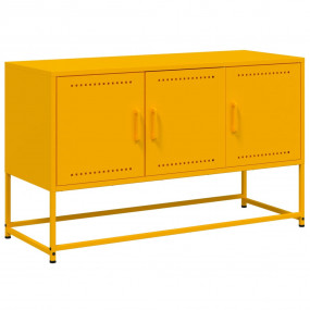 TV Cabinet Mustard Yellow Steel 39.6 x 15.4 x 23.8 in T...