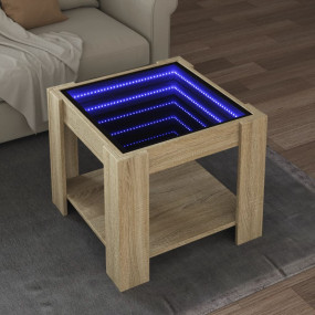 Coffee Table Sonoma oak Engineered wood, glass Compact