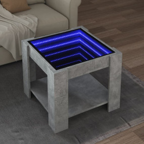 Coffee Table Concrete grey Engineered wood, glass Small