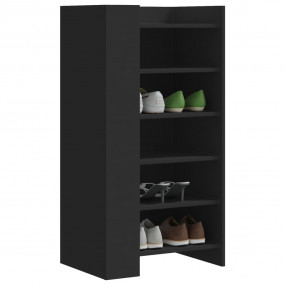 Shoe Cabinet Black Engineered wood 20.5x14.8x39.4 in Sh...