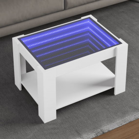 Coffee Table White Engineered wood, glass 28.7 x 20.9 x...