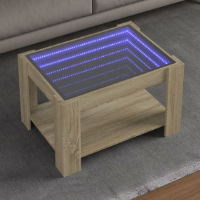 Coffee Table Sonoma oak Engineered wood, Glass Medium