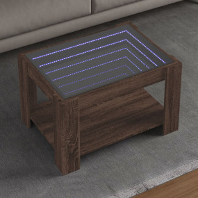 Coffee Table Brown Oak Engineered wood Small Coffee Tab...