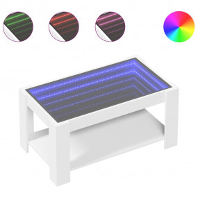 Coffee Table White Engineered wood, glass Medium Coffee...