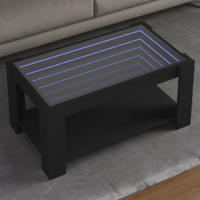 Coffee Table Black Engineered wood, Glass Medium Coffee...